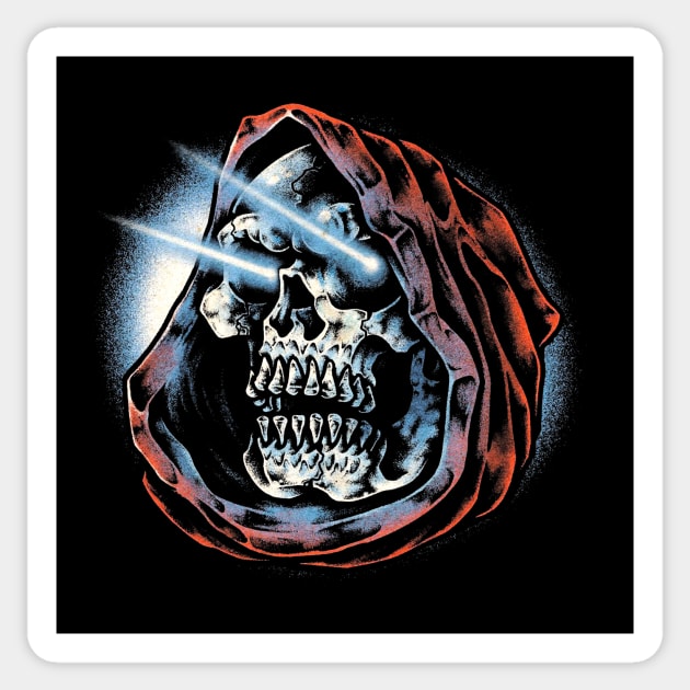 HOODED SKULL Sticker by THE HORROR SHOP